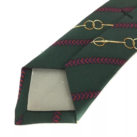 CELINE Stripe MultiColor Silk Tie - Picture 7 of 10